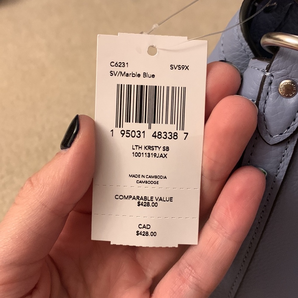 Coach periwinkle blue medium size purse - Picture 3 of 4